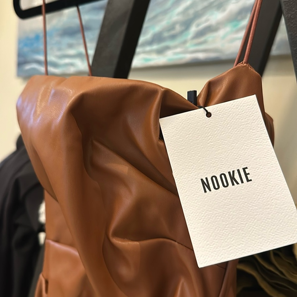 Nookie faux leather dress